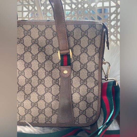 Gucci GG Supreme Ophidia Sherry Line crossbody tote Boston bag - Picture 4 of 16